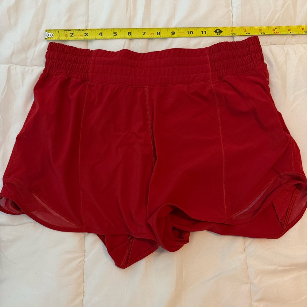 Lululemon Hotty Hot High Rise 4” Red Shorts